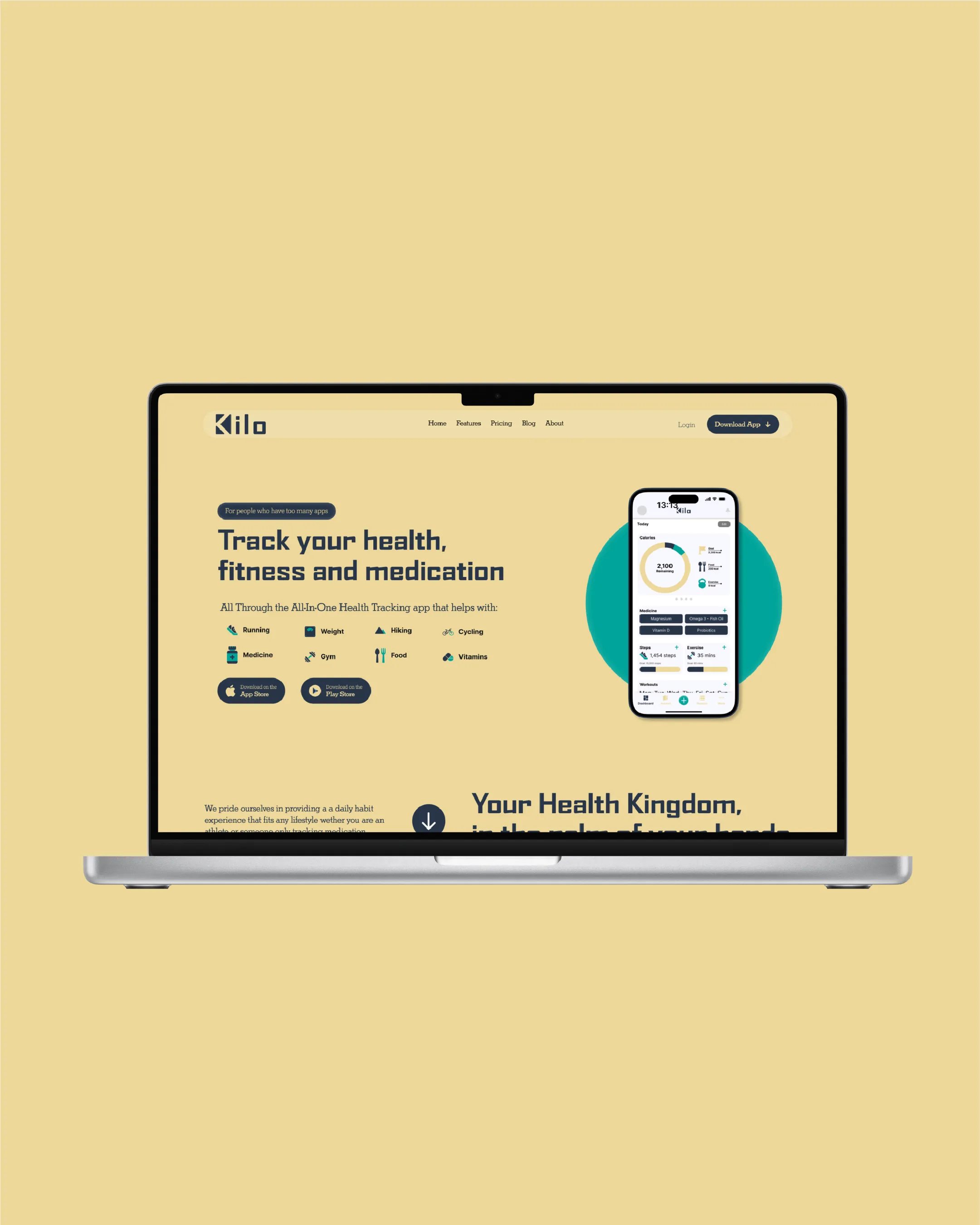Landing page.